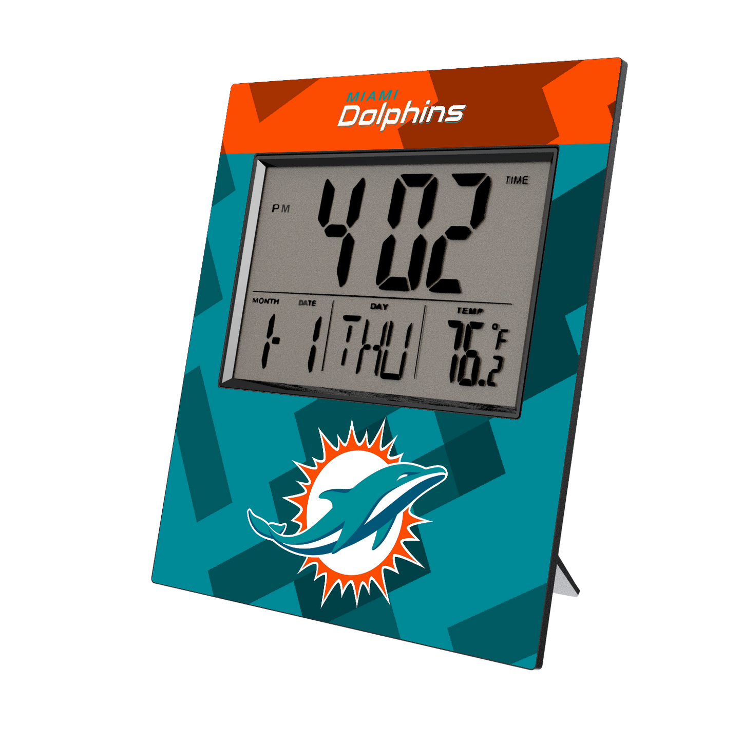 Miami Dolphins Color Block Wall Clock