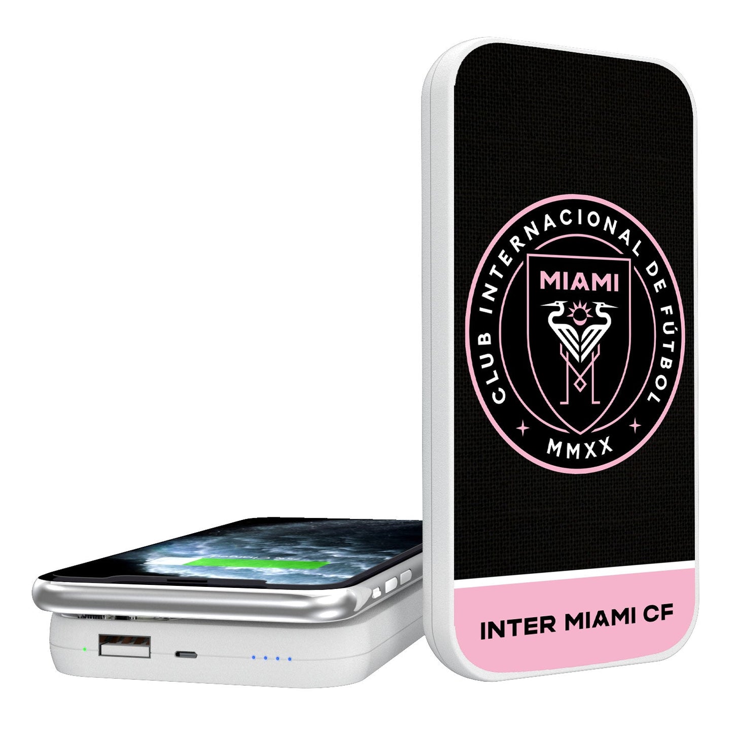 Inter Miami CF Solid Wordmark 5000mAh Portable Wireless Charger