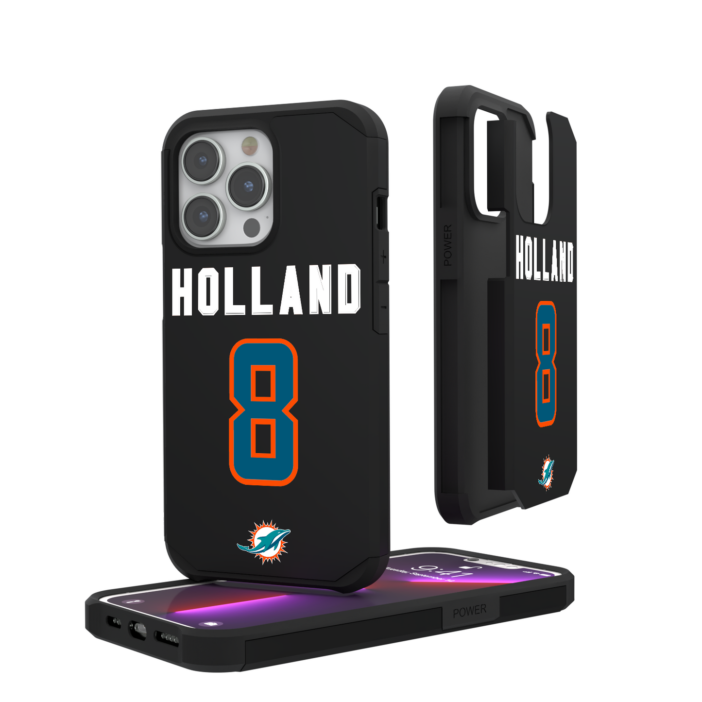 Jevon Holland Miami Dolphins 8 Ready Rugged Phone Case