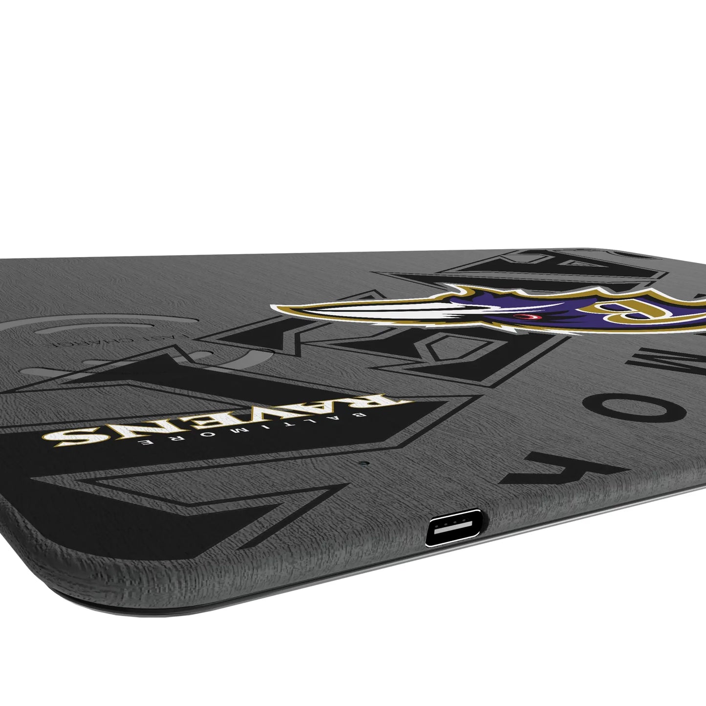 Baltimore Ravens Monocolor Tilt 15-Watt Wireless Charger and Mouse Pad