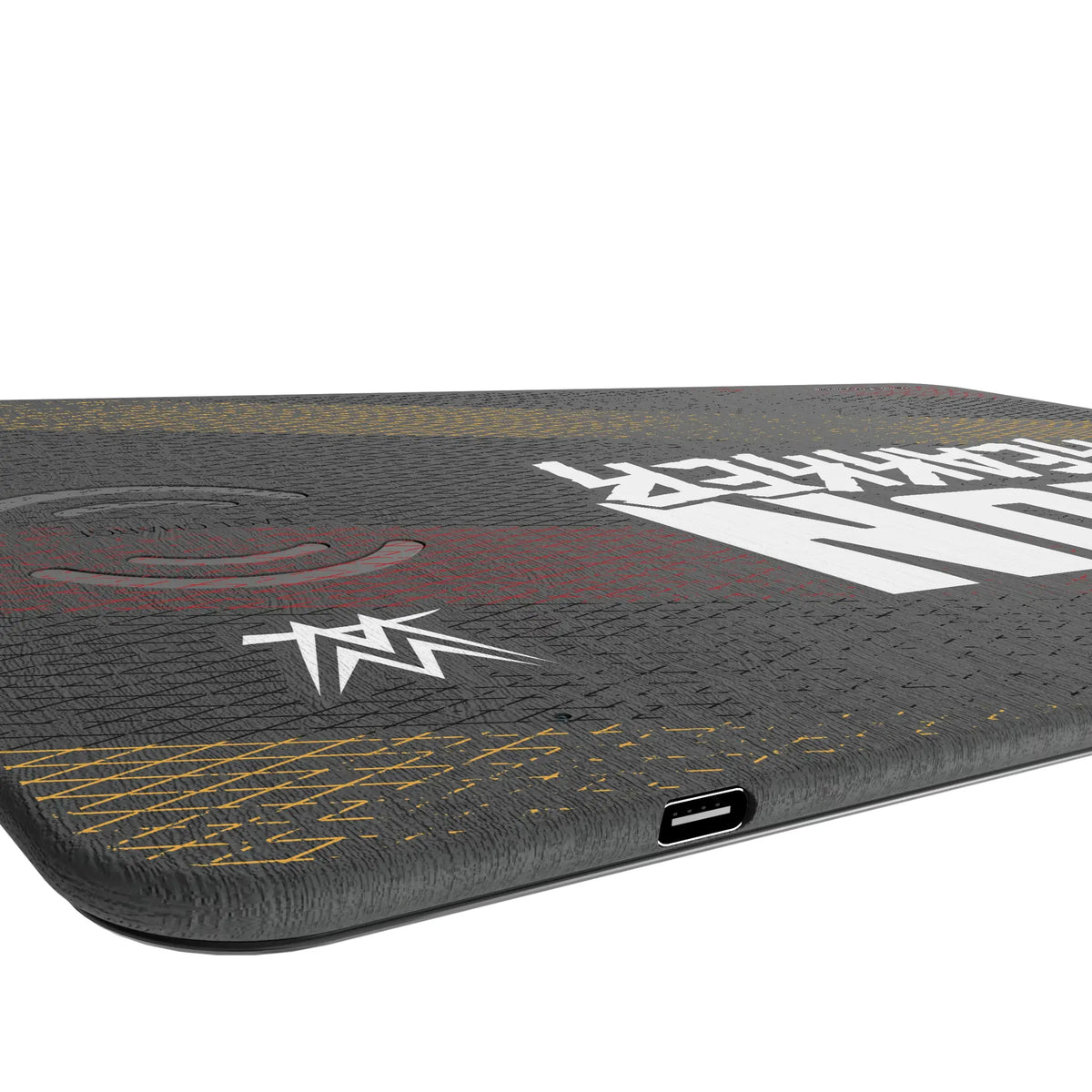 Bron Breakker Steel 15-Watt Wireless Charger and Mouse Pad