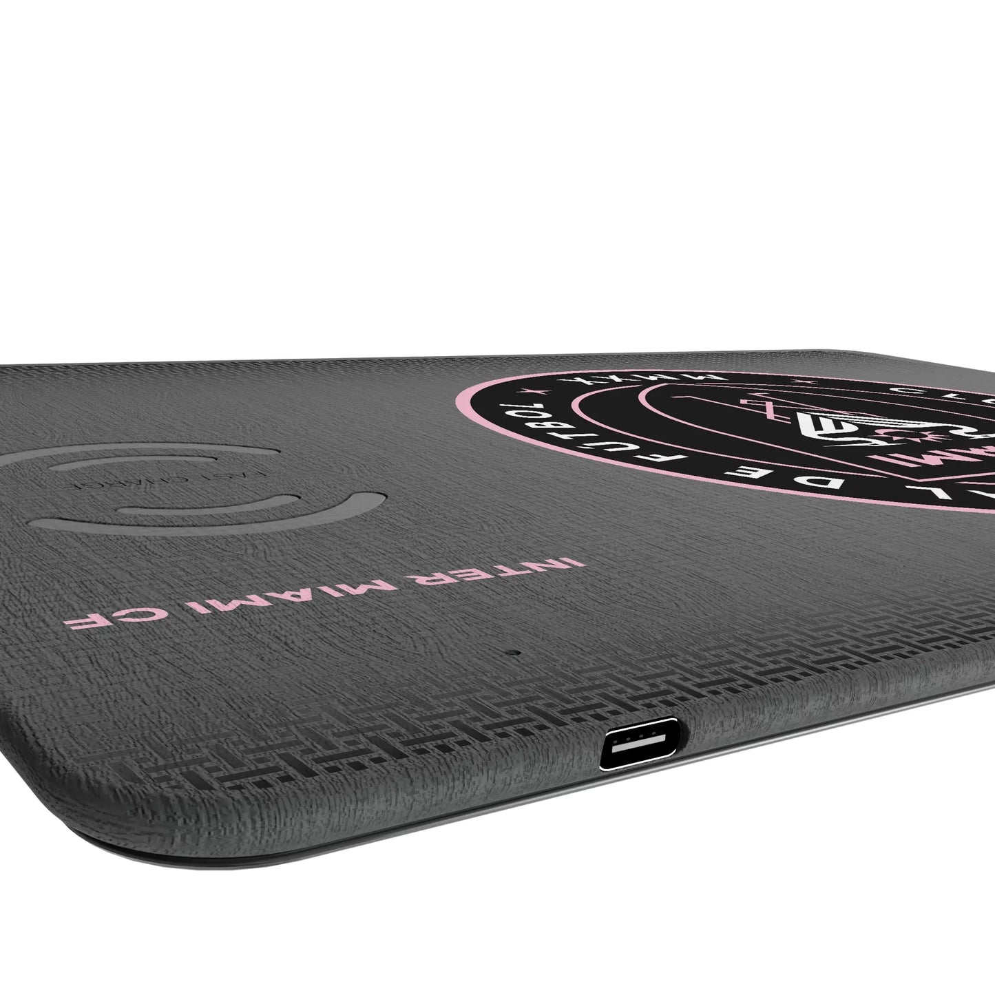 Inter Miami CF Linen 15-Watt Wireless Charger and Mouse Pad