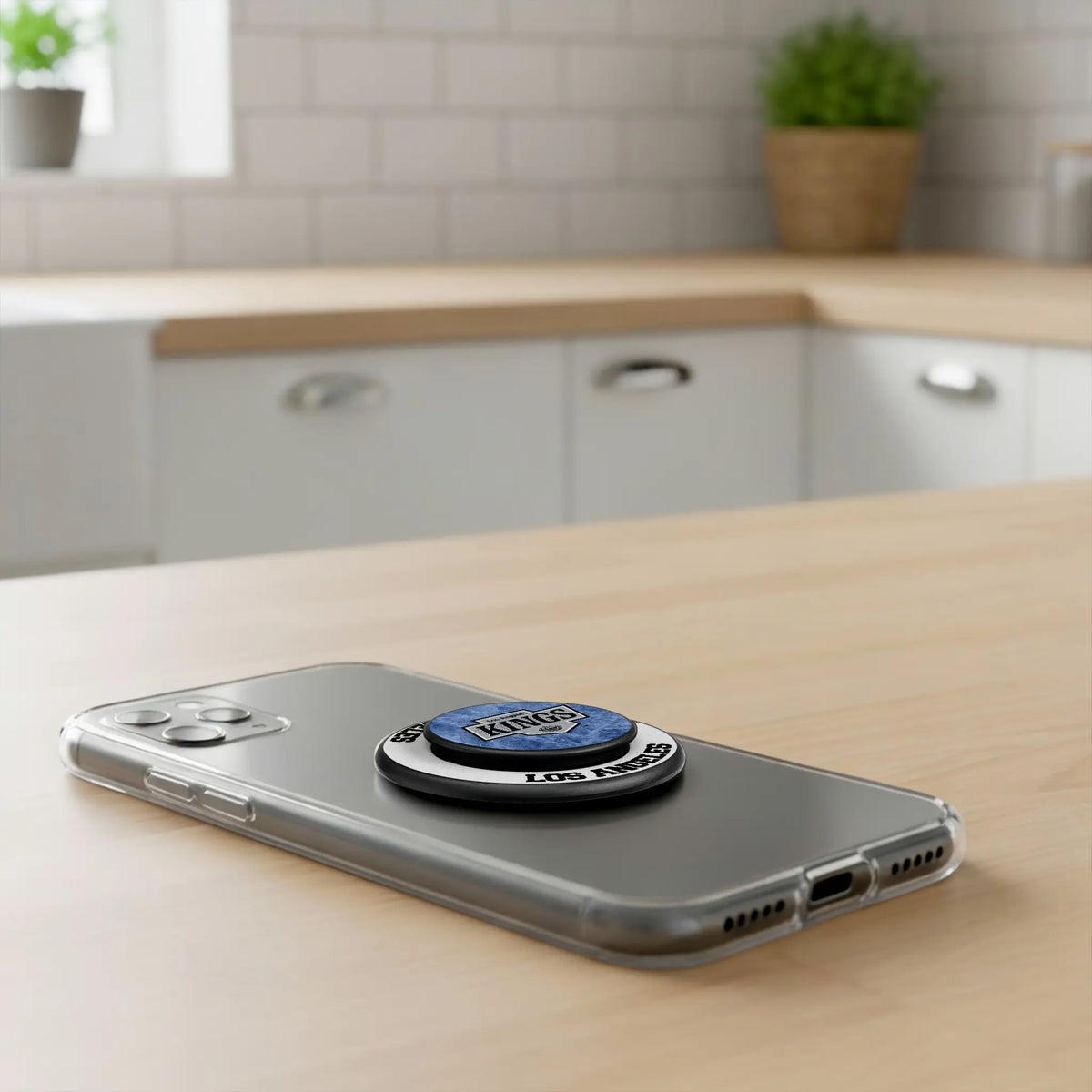 LA Kings Ice Wordmark PopSockets Magnetic Phone Grip and Stand