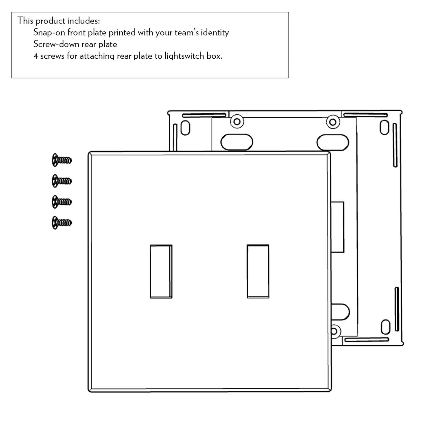 LA Kings Linen Hidden-Screw Light Switch Plate