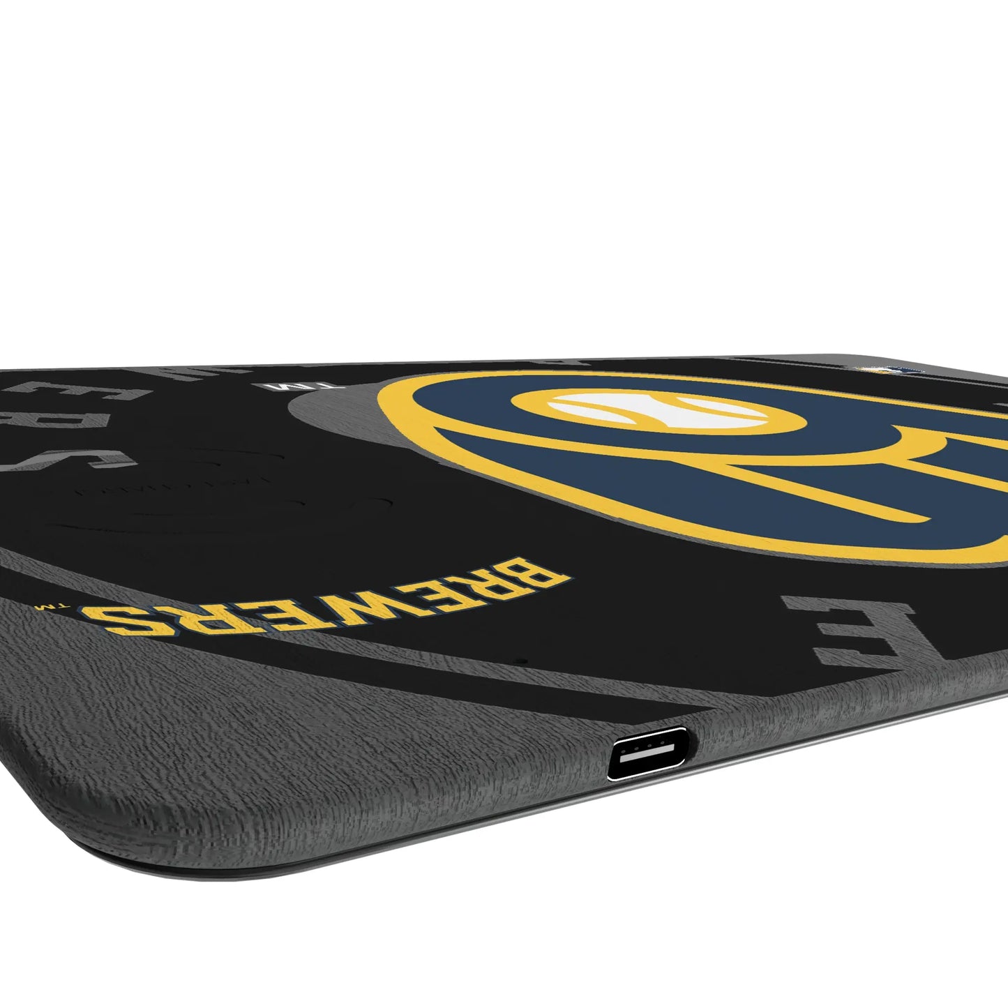 Milwaukee Brewers Monocolor Tilt 15-Watt Wireless Charger and Mouse Pad