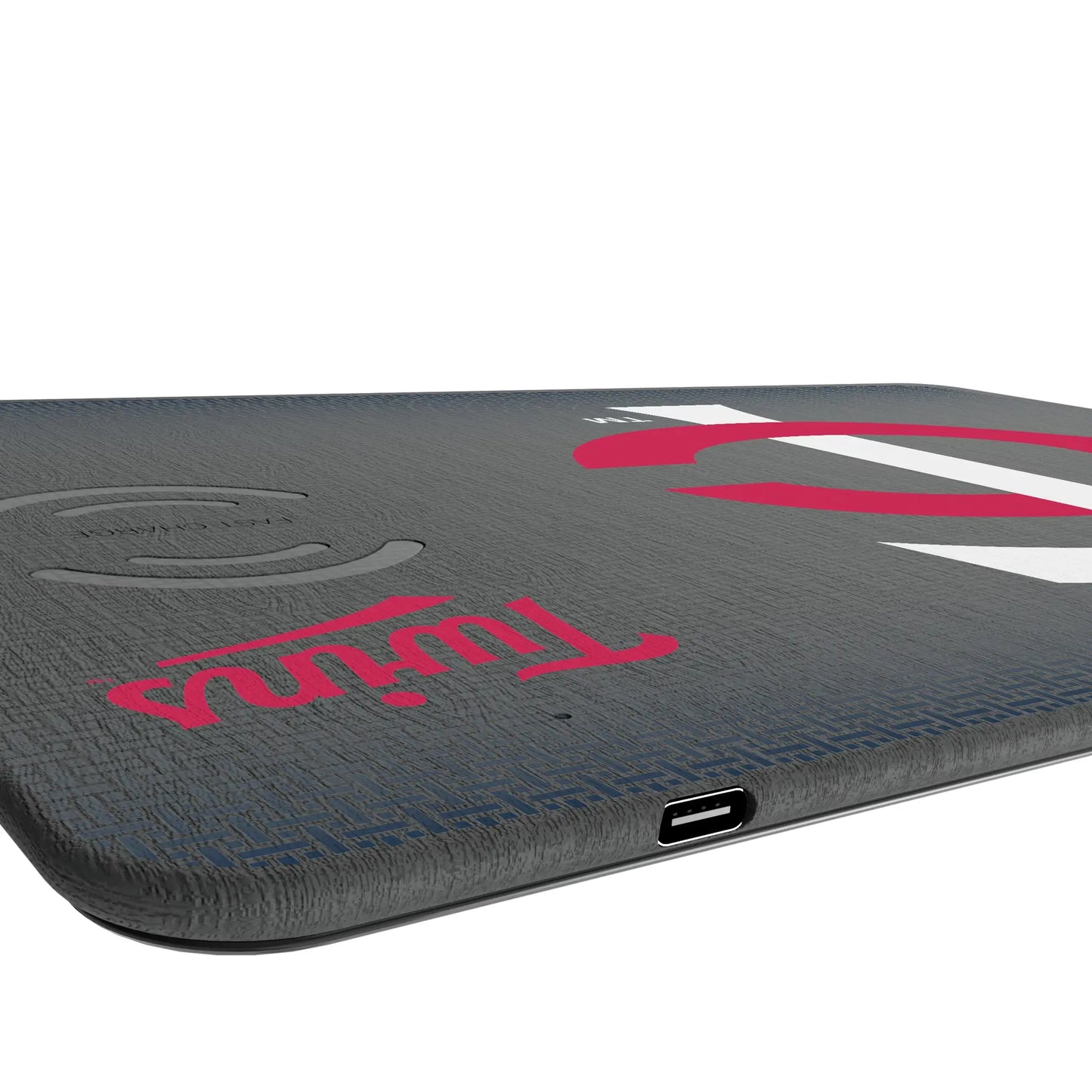 Minnesota Twins Linen 15-Watt Wireless Charger and Mouse Pad