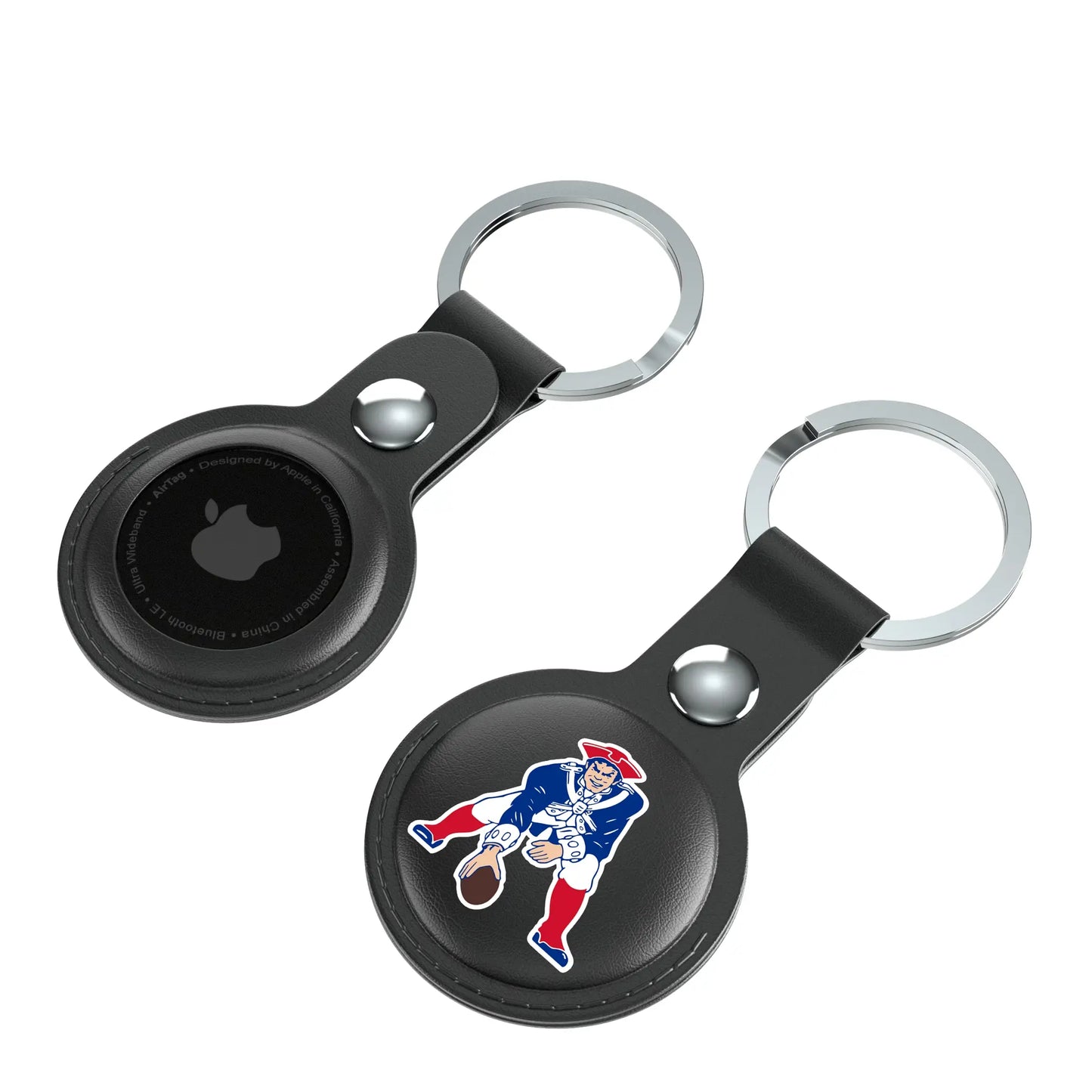 New England Patriots Historic Collection Insignia Black Airtag Holder 2-Pack