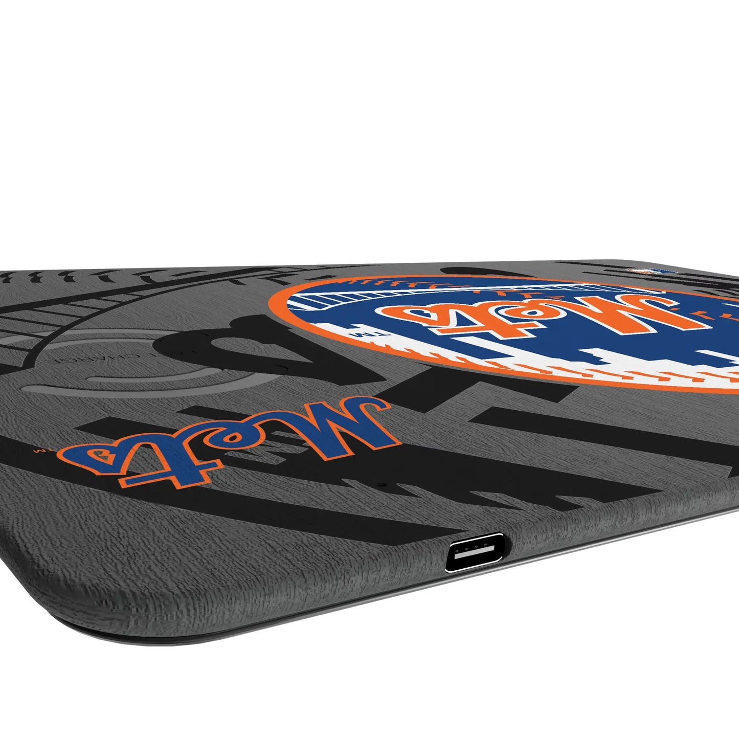 New York Mets Monocolor Tilt 15-Watt Wireless Charger and Mouse Pad