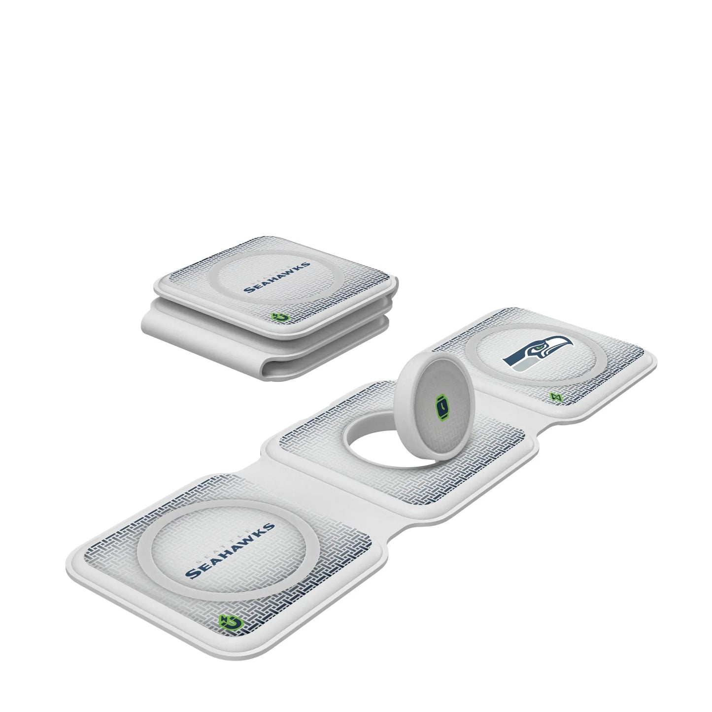 Seattle Seahawks Linen Foldable 3 in 1 Charger