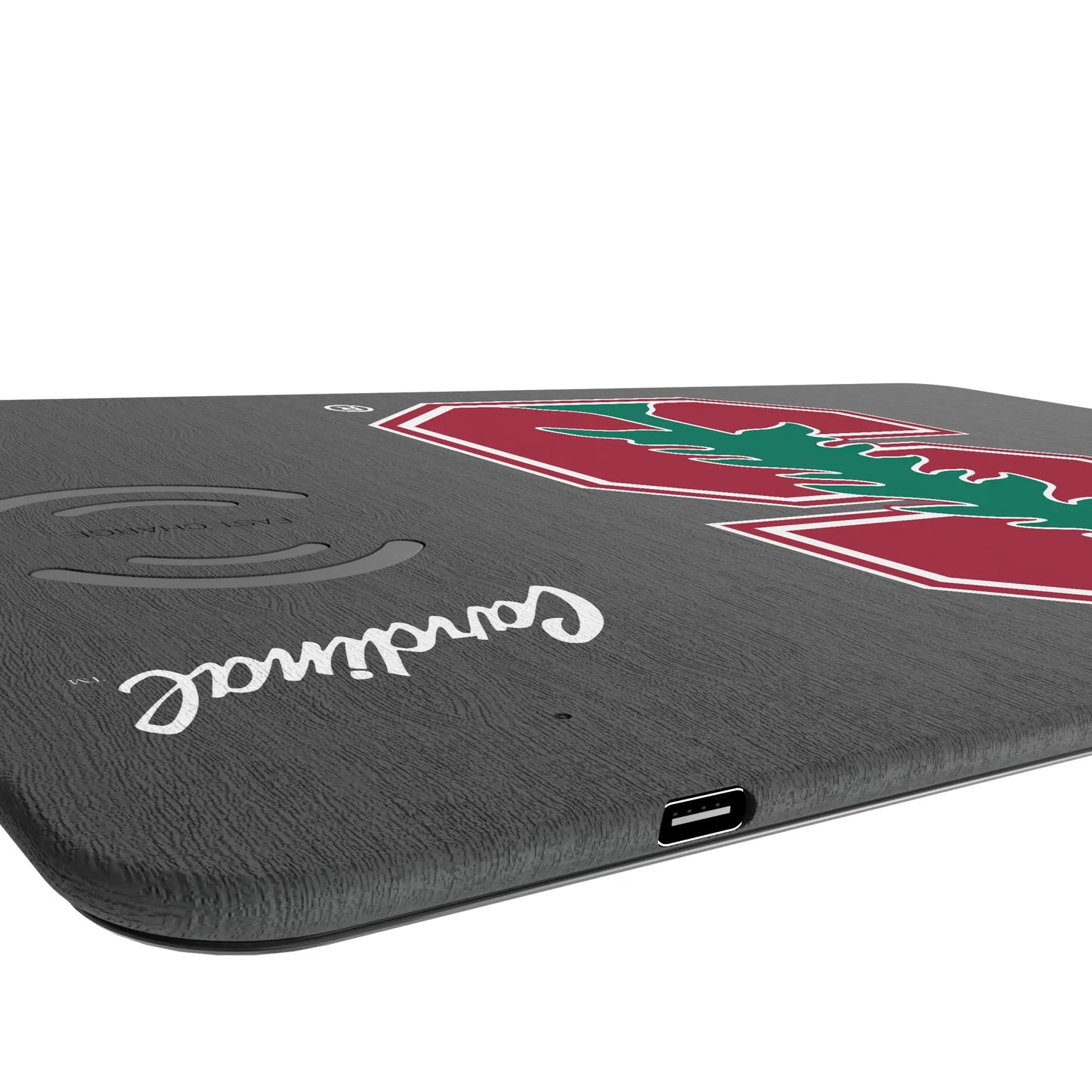 Stanford University Cardinal Monocolor Tilt 15-Watt Wireless Charger and Mouse Pad