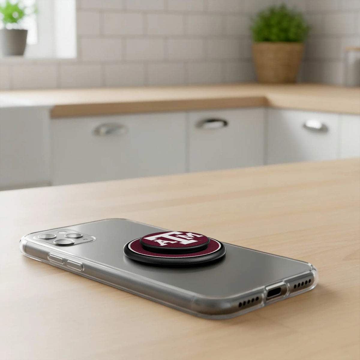 Texas A&M University Aggies Stripe PopSockets Magnetic Phone Grip and Stand