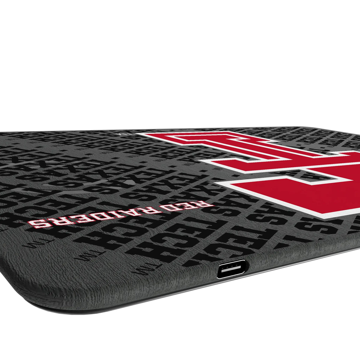 Texas Tech Red Raiders Monocolor Tilt 15-Watt Wireless Charger and Mouse Pad
