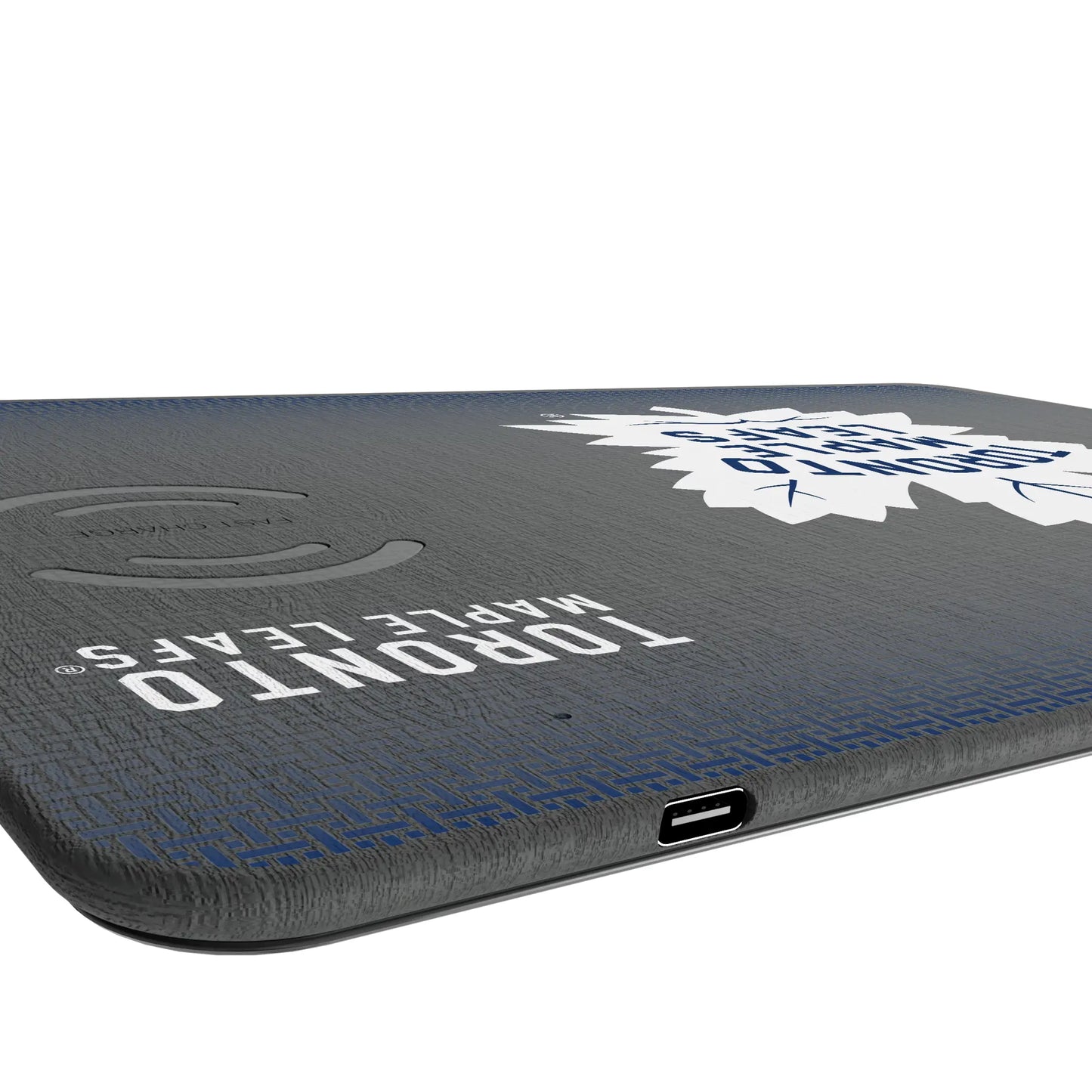 Toronto Maple Leafs Linen 15-Watt Wireless Charger and Mouse Pad