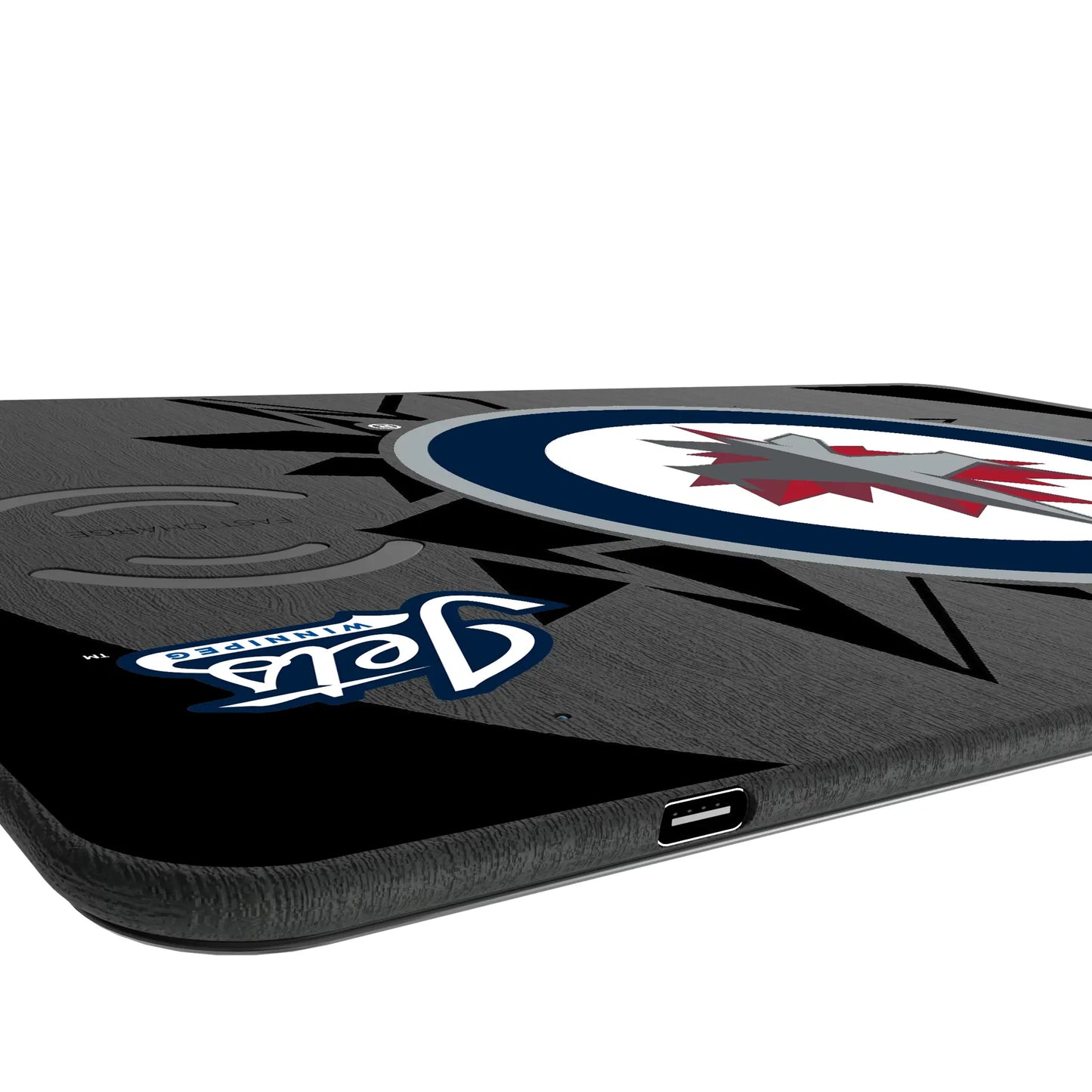 Winnipeg Jets Monocolor Tilt 15-Watt Wireless Charger and Mouse Pad