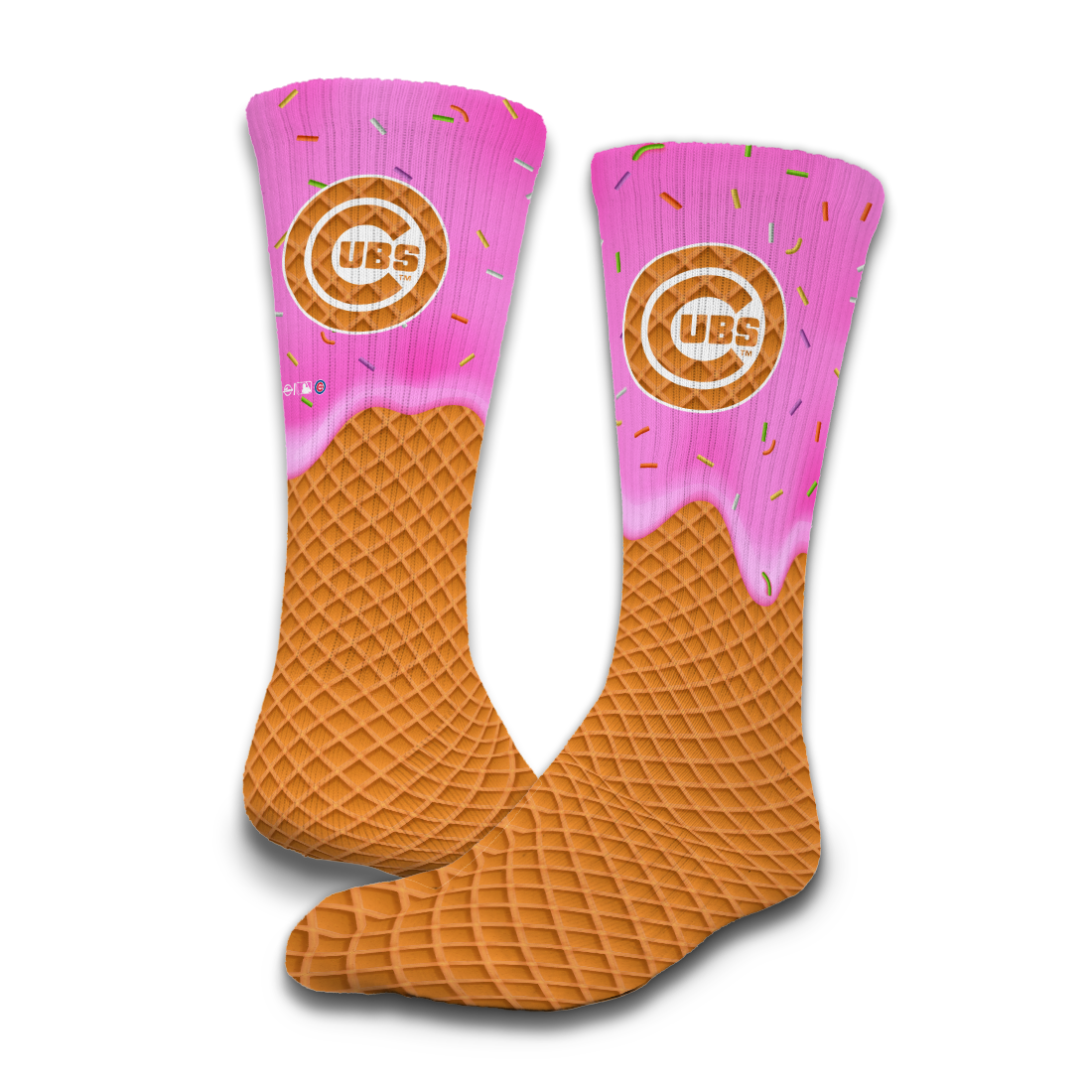 Chicago Cubs Ice Cream Drip 2-Pack Lifestyle Crew Socks