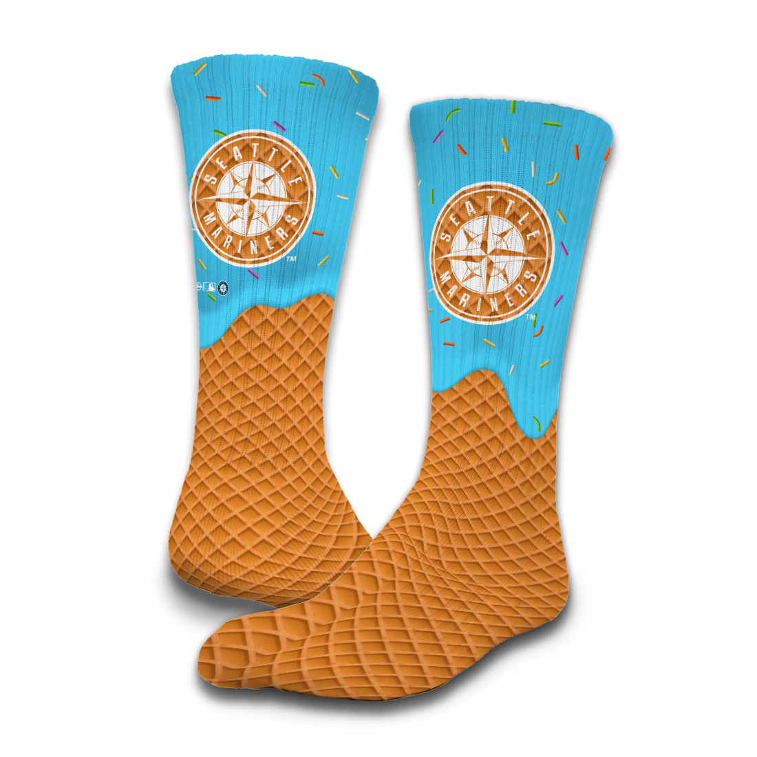 Seattle Mariners Ice Cream Drip 2-Pack Lifestyle Crew Socks