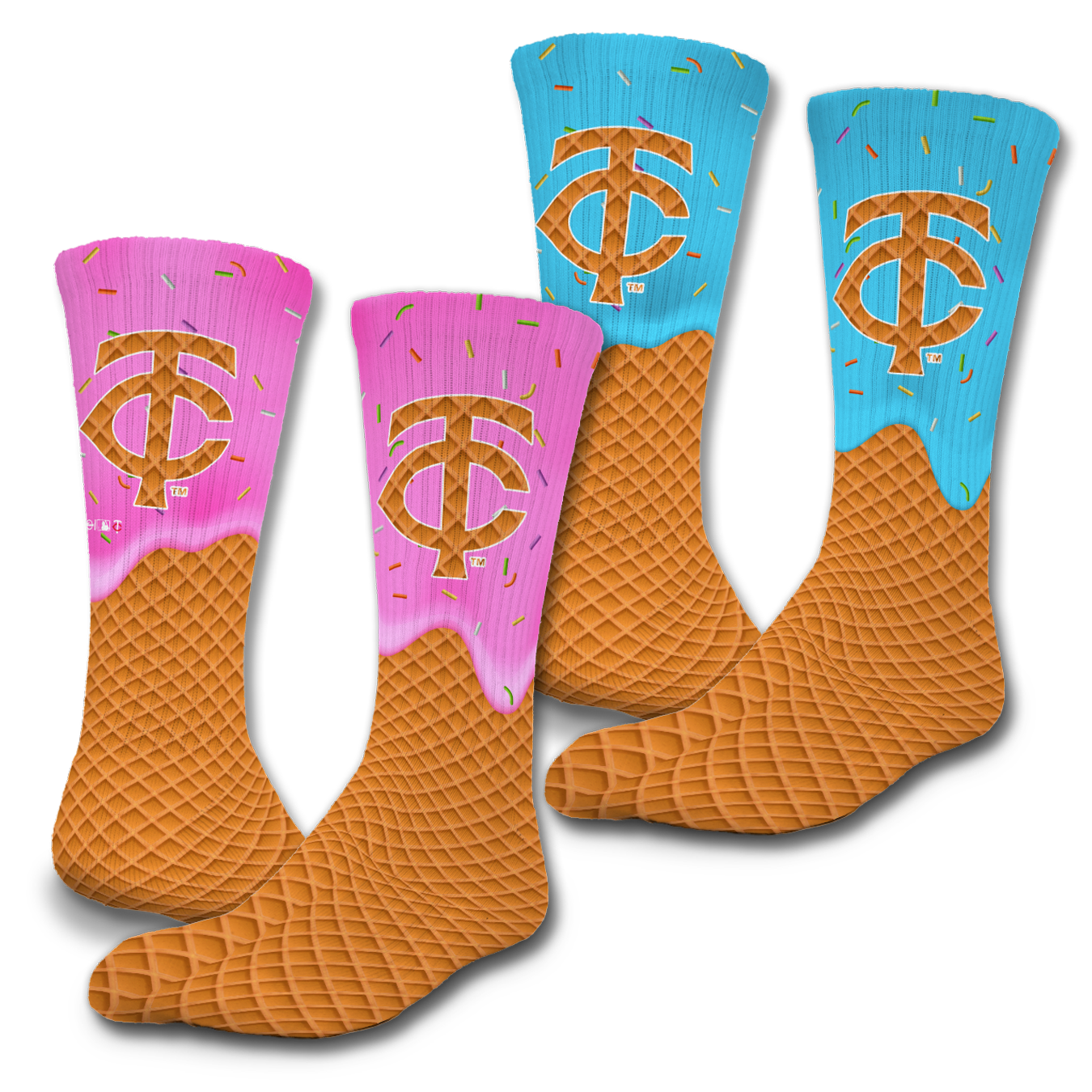 Minnesota Twins Ice Cream Drip 2-Pack Lifestyle Crew Socks