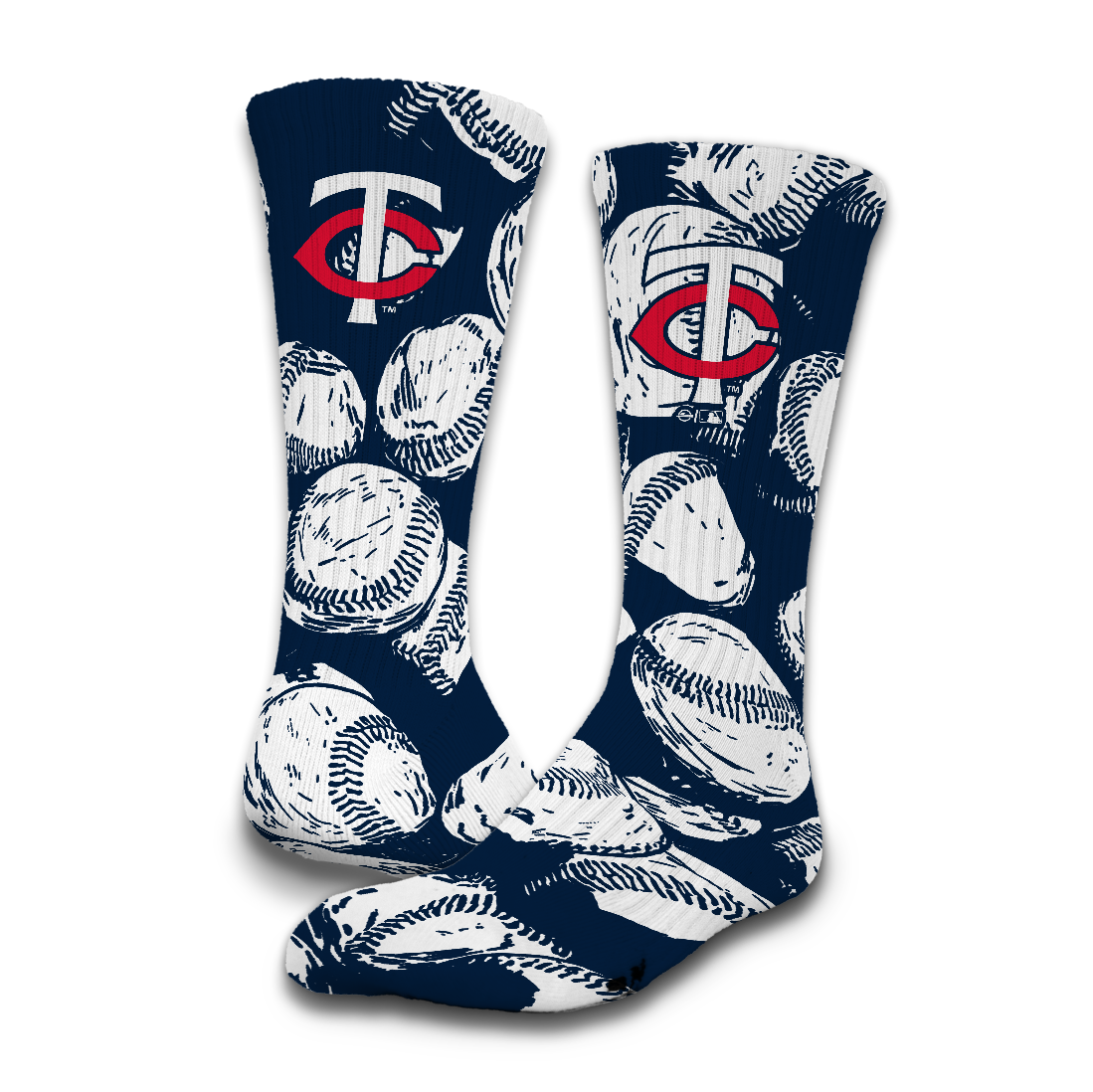 Minnesota Twins Baseball Pattern Socks