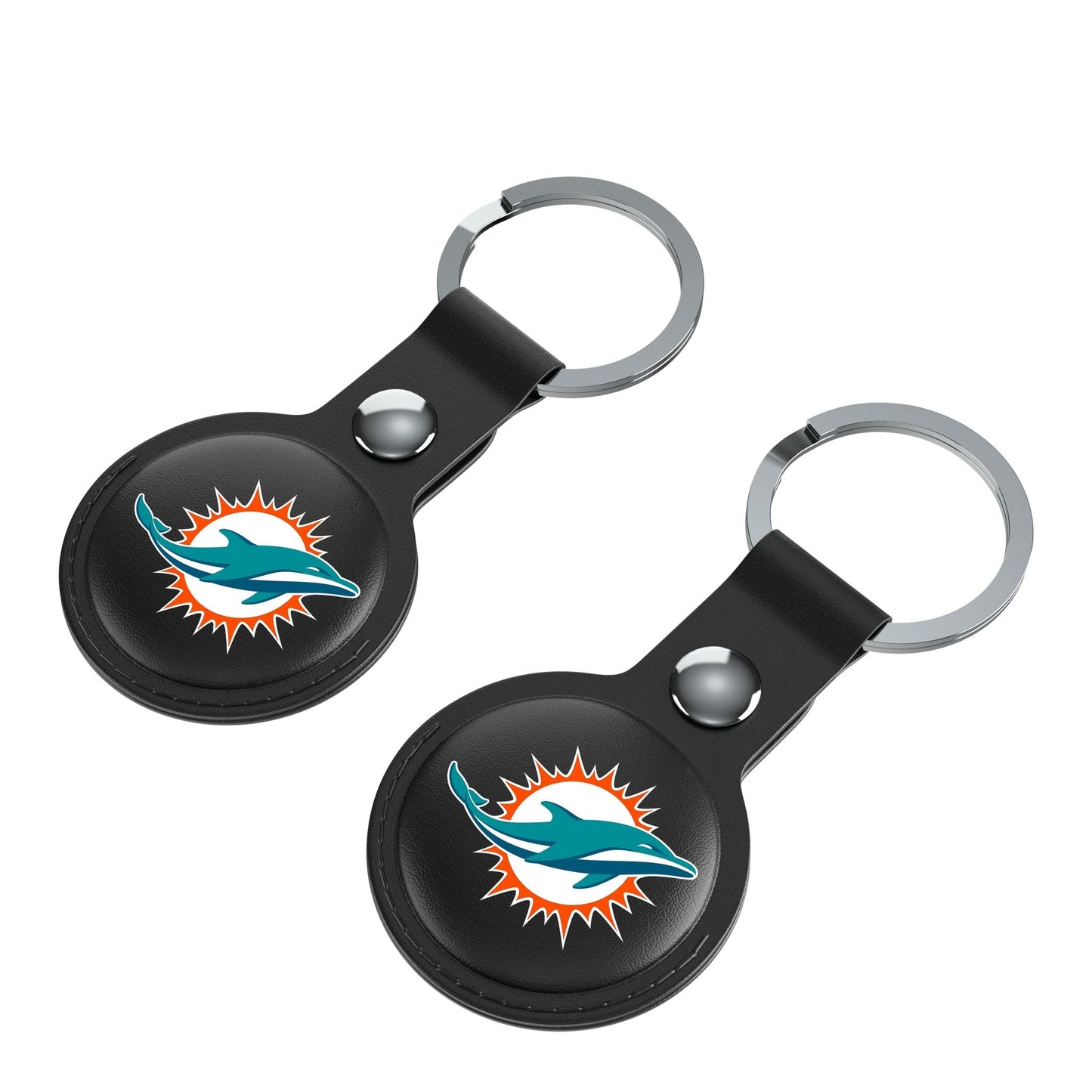 Miami Dolphins Insignia Black Airtag Holder 2-Pack