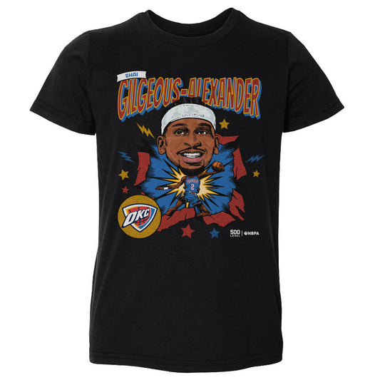 Shai Gilgeous-Alexander Oklahoma City Thunder Caricature Retro WHT