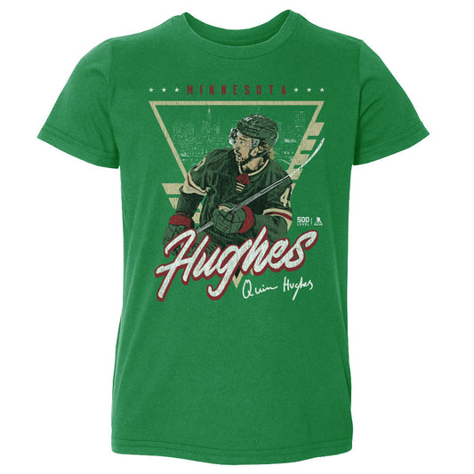 Quinn Hughes Minnesota Triangle Retro WHT
