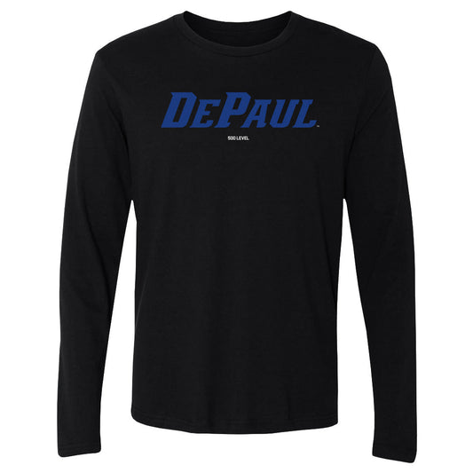 DePaul Blue Demons Wordmark Royal WHT