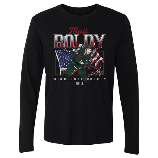 Matt Boldy Minnesota USA Flag WHT