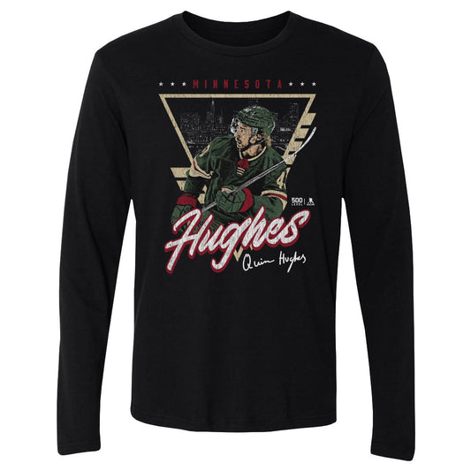 Quinn Hughes Minnesota Triangle Retro WHT