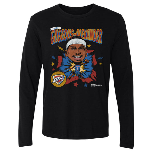 Shai Gilgeous-Alexander Oklahoma City Thunder Caricature Retro WHT