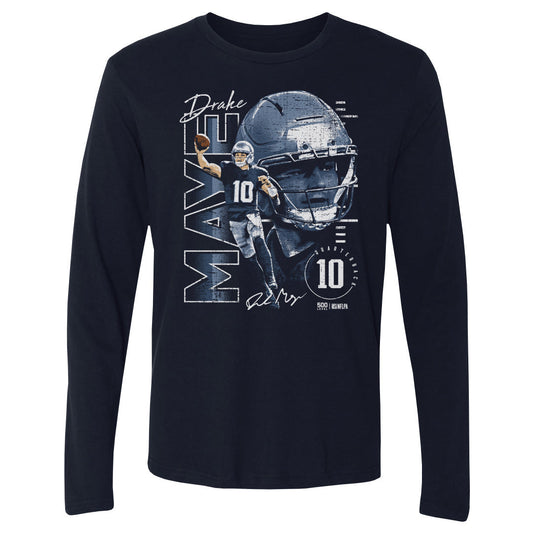 Drake Maye New England Vertical Name WHT