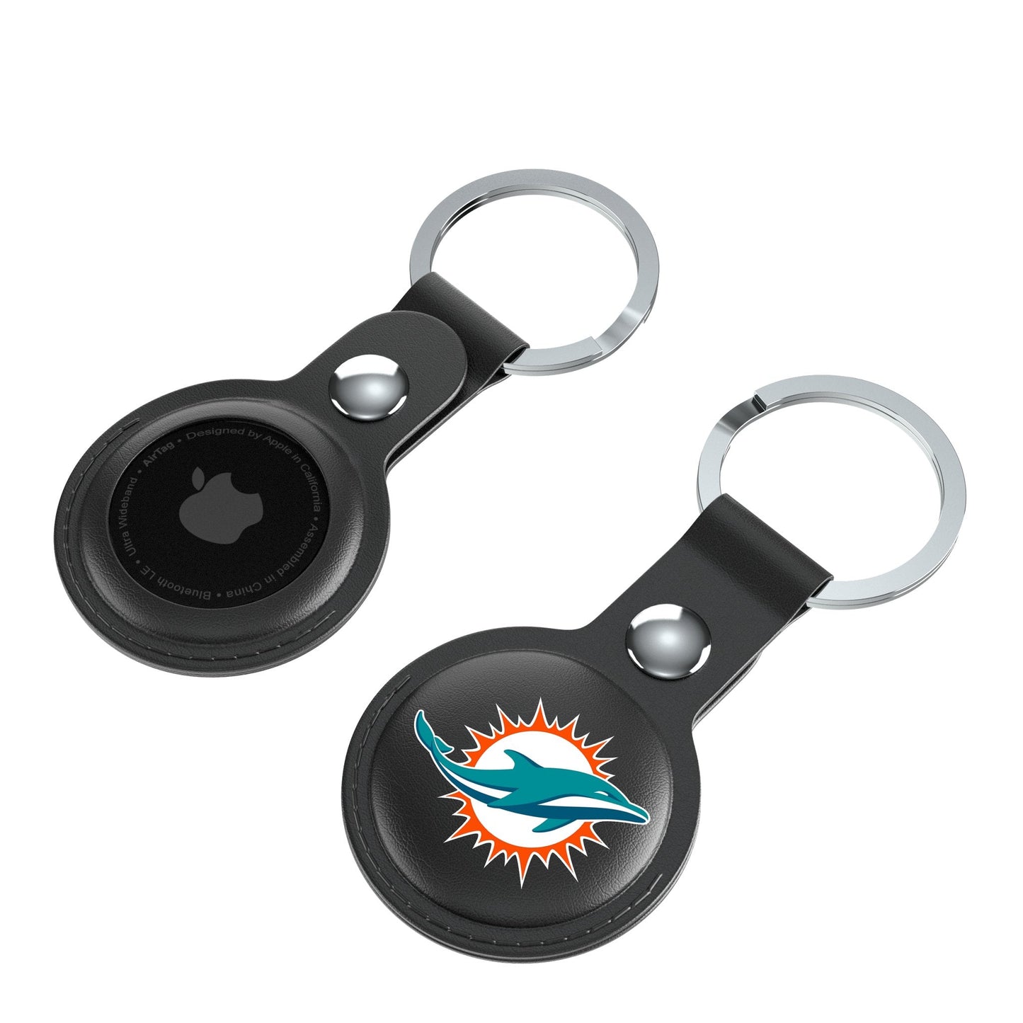 Miami Dolphins Insignia Black Airtag Holder 2-Pack