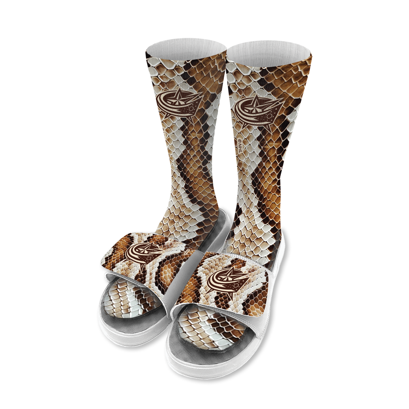 Blue Jackets Year of the Snake Sock/Slide Bundle
