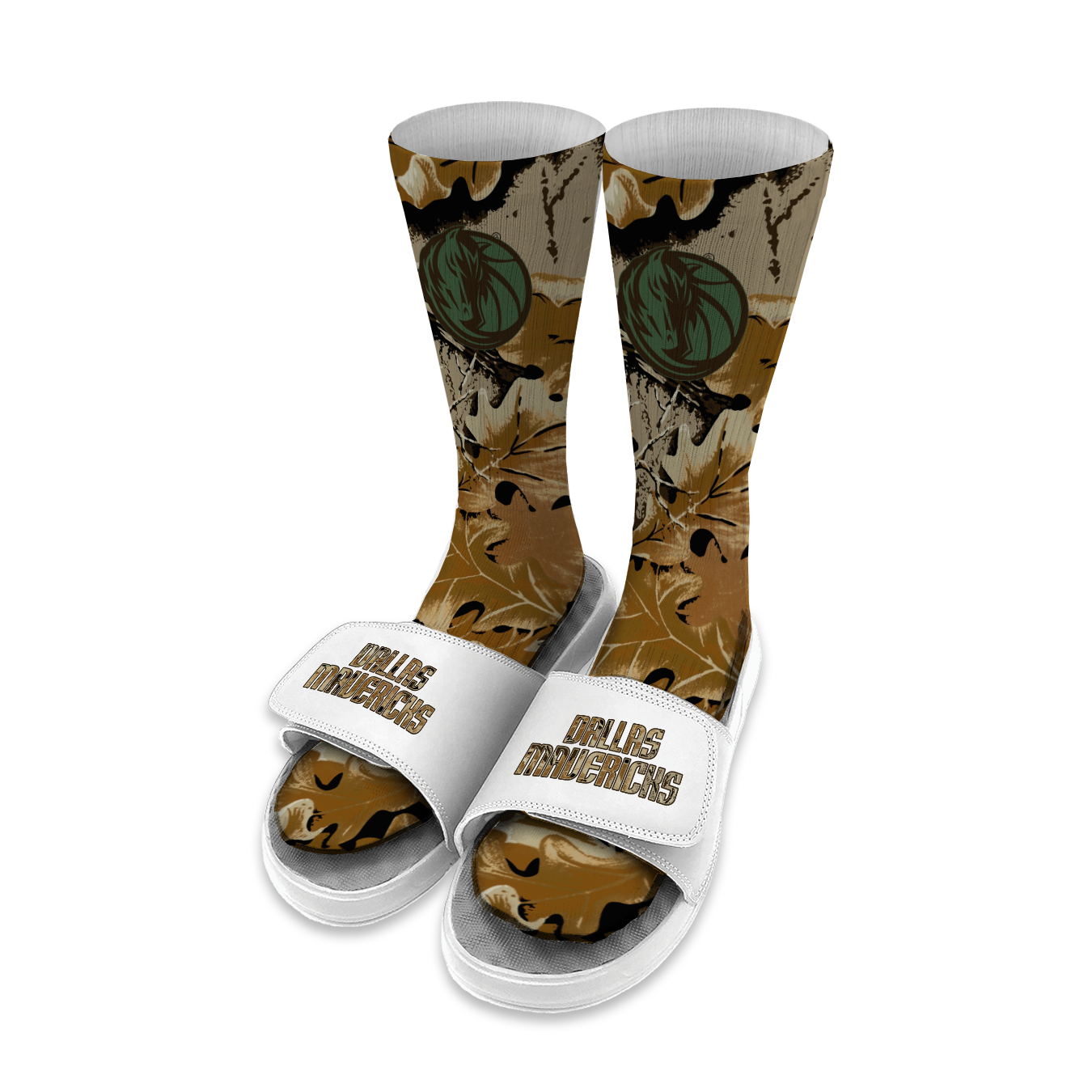 Dallas Mavericks RealTree Camo Sock/Slide Bundle