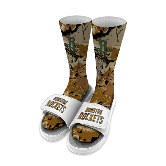Houston Rockets RealTree Camo Sock/Slide Bundle