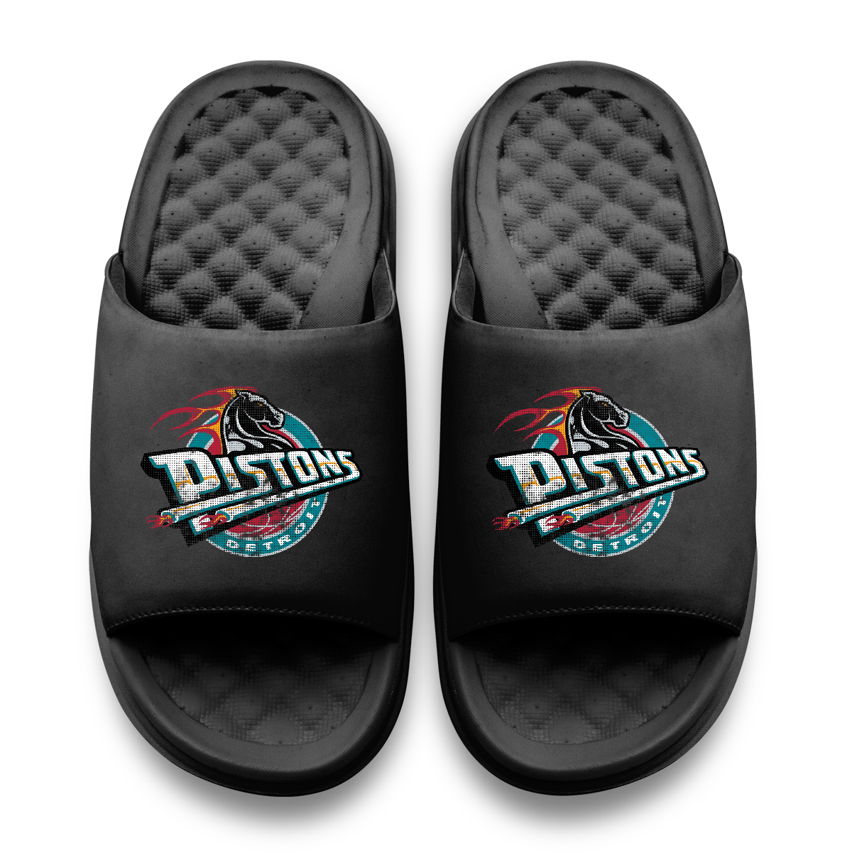 Detroit Pistons Hardwood Classics Distressed Logo Motive