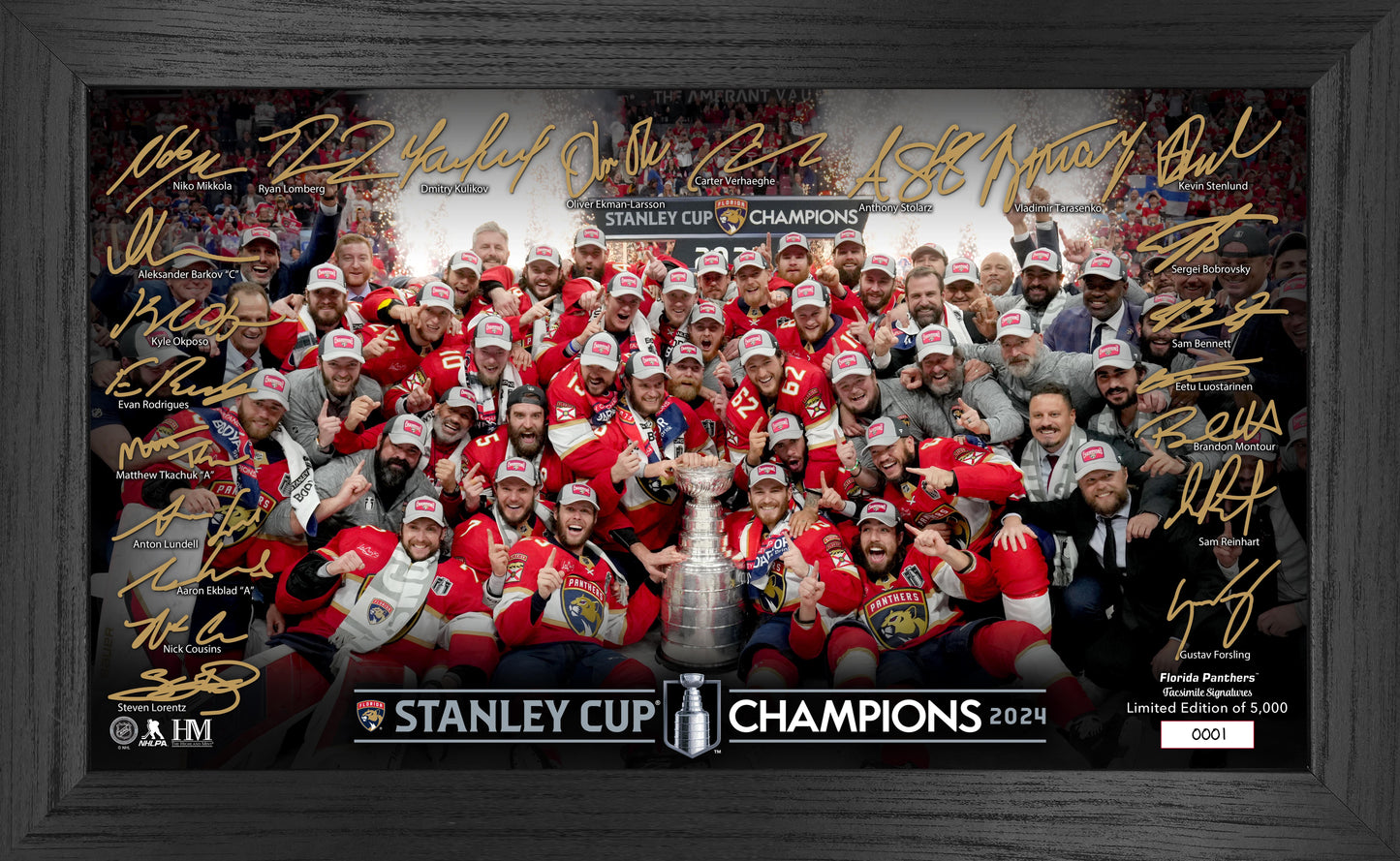 Florida Panthers 2024 Stanley Cup Champions Tradition Signature Frame