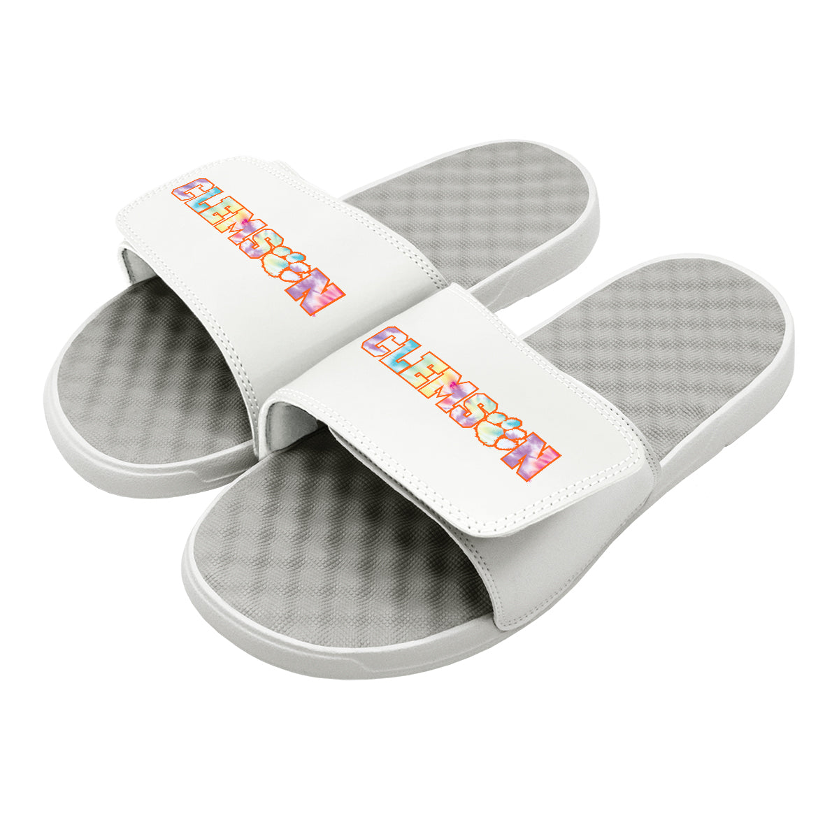 Clemson Tie Dye Slides