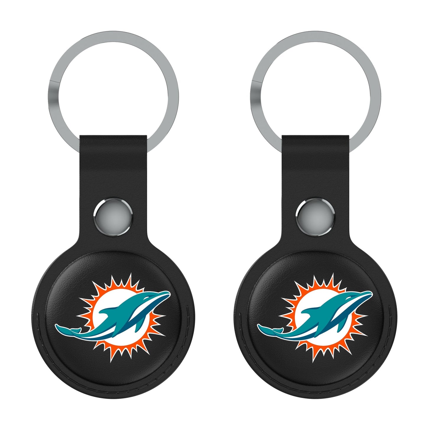 Miami Dolphins Insignia Black Airtag Holder 2-Pack