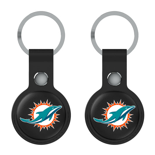 Miami Dolphins Insignia Black Airtag Holder 2-Pack