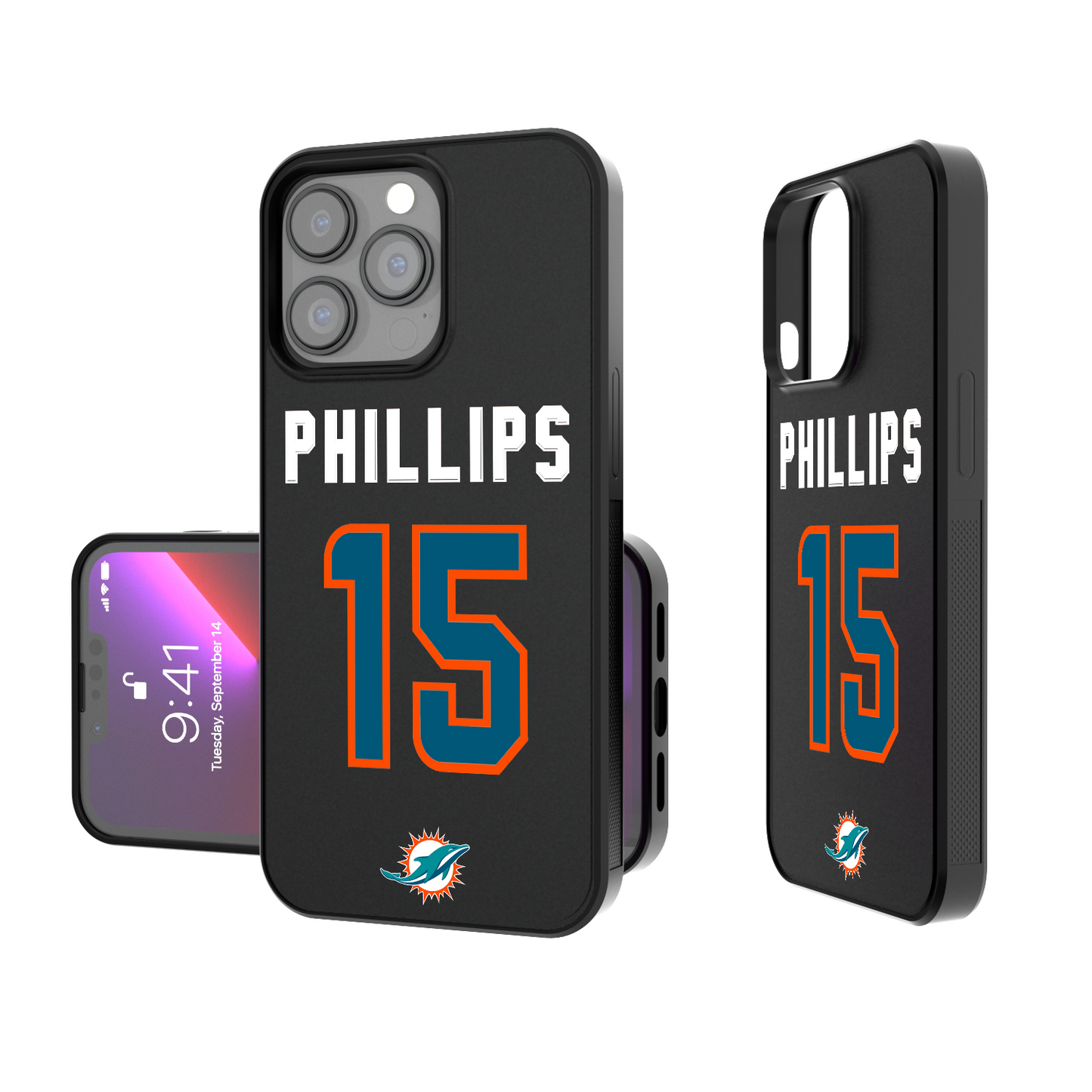 Jaelan Phillips Miami Dolphins 15 Ready Bump Phone Case