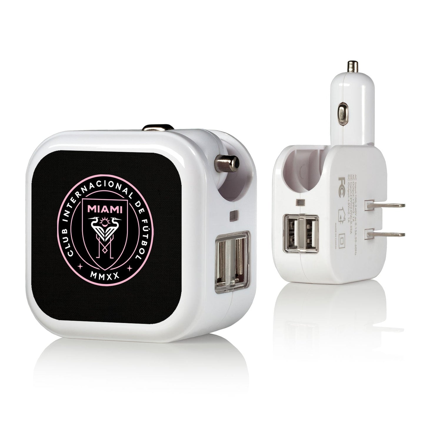 Inter Miami CF Solid 2 in 1 USB Charger