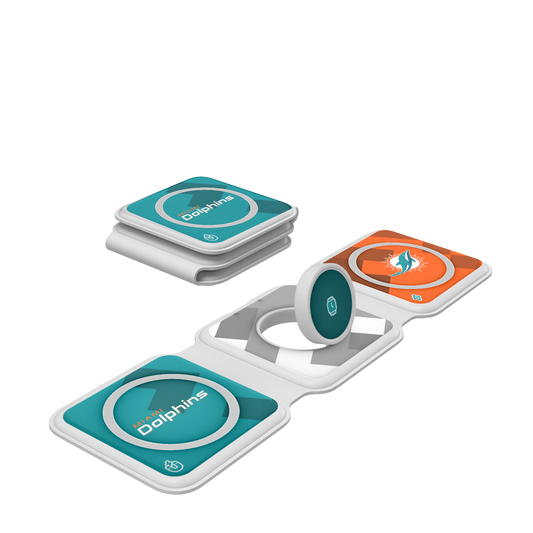 Miami Dolphins Color Block Foldable 3 in 1 Charger