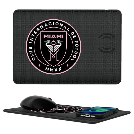 Inter Miami CF Linen 15-Watt Wireless Charger and Mouse Pad
