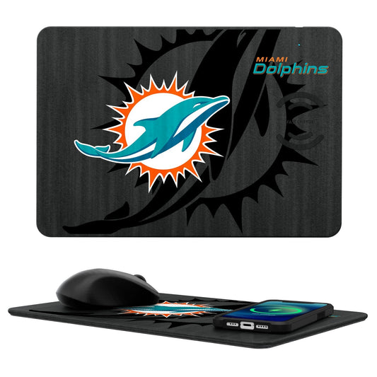 Miami Dolphins Tilt 15-Watt Wireless Charger and Mouse Pad