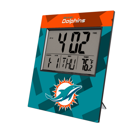 Miami Dolphins Color Block Wall Clock