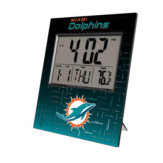 Miami Dolphins Quadtile Wall Clock