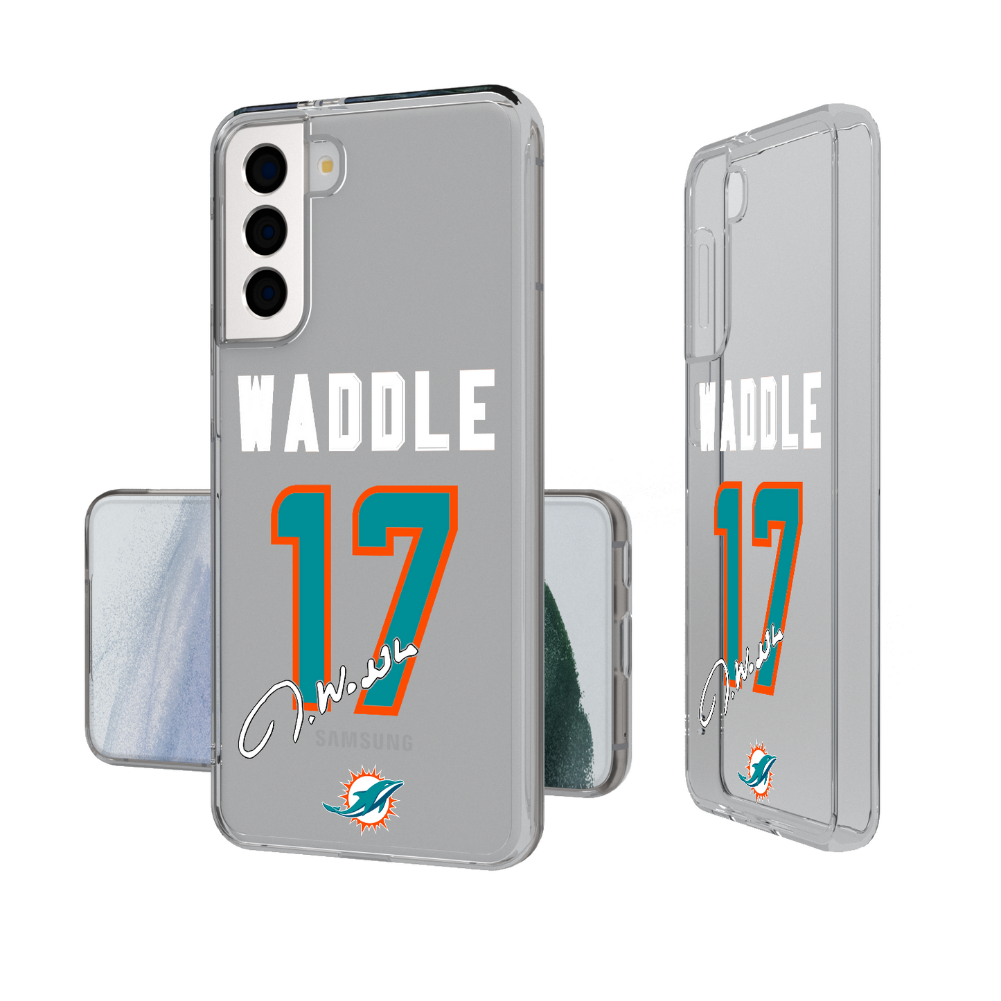 Jaylen Waddle Miami Dolphins 17 Ready Clear Phone Case