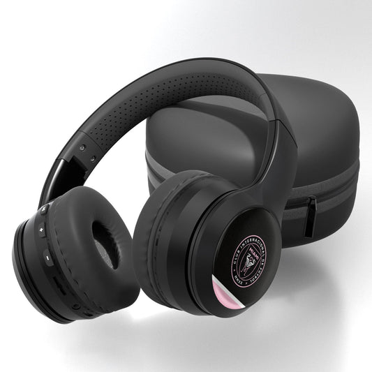 Inter Miami CF Stripe Wireless Over-Ear Bluetooth Headphones With Case