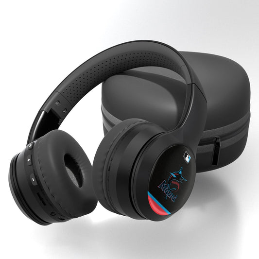 Miami Marlins Stripe Wireless Over-Ear Bluetooth Headphones