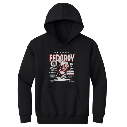 Sergei Fedorov Detroit Vintage Stats WHT